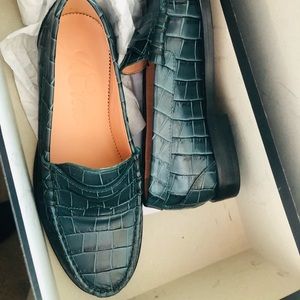 J. Crew factory crocodile loafers